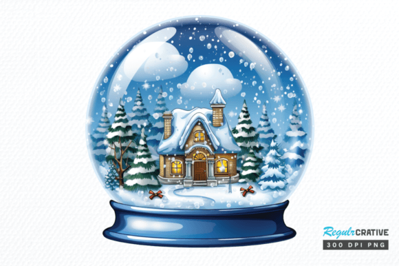 Download Christmas Snow Globe Clipart Png Design - Premium Bundle