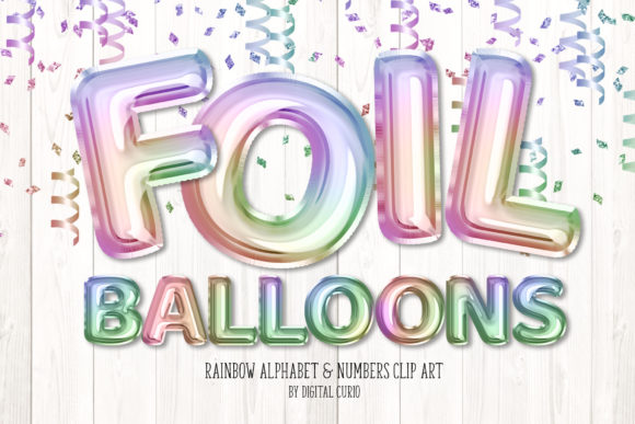 Download Rainbow Foil Balloon Alphabet Clipart - Balloon Collection